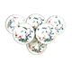 6 Japanese Arita dessert plates