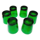 Set of 6 moss green water glasses
