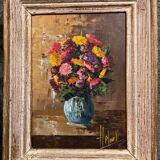 Oil painting on panel circa 1900