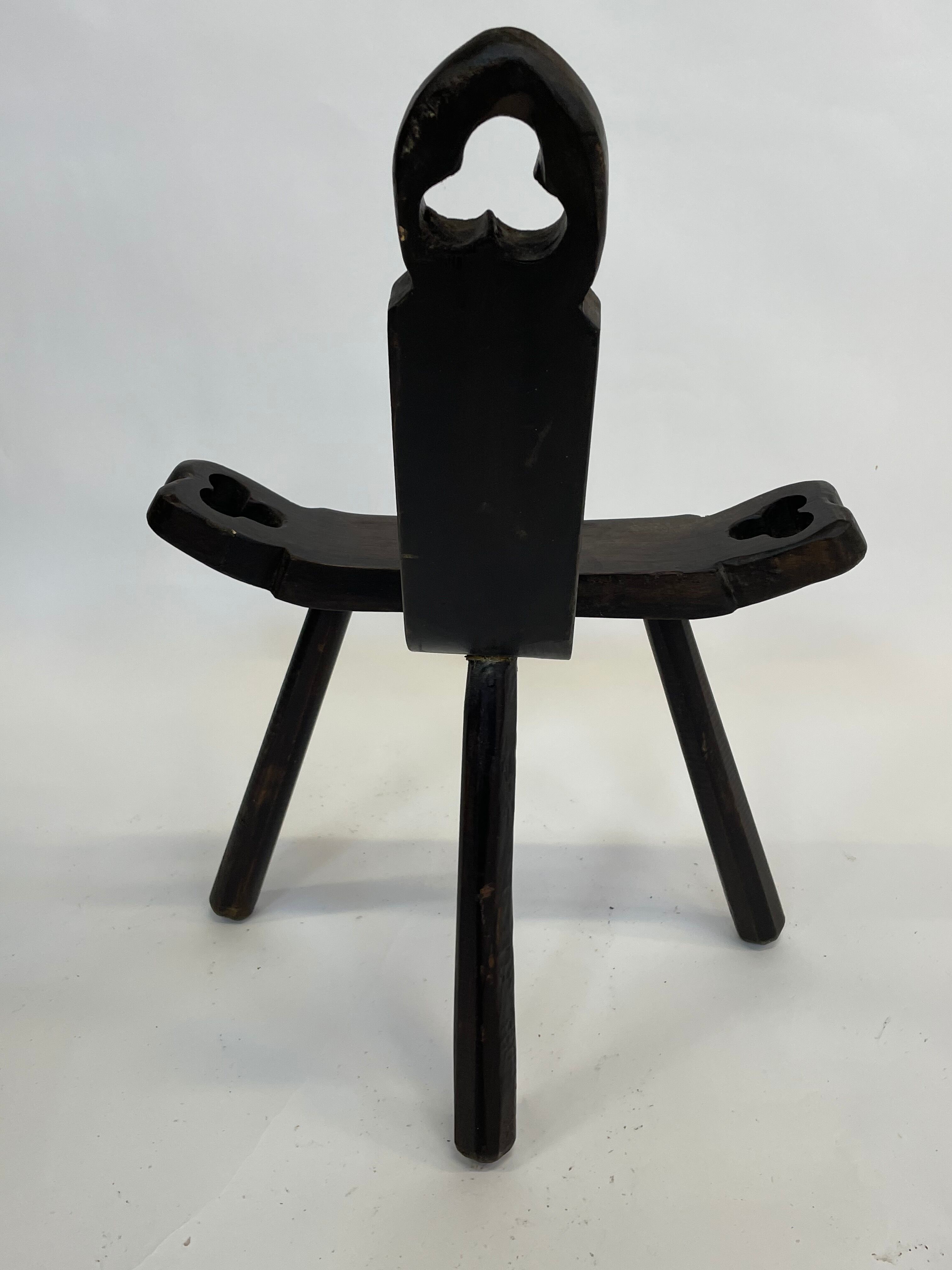 Vintage Spanish chair / stool 70s design brutalist