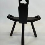 Vintage Spanish chair / stool 70s design brutalist