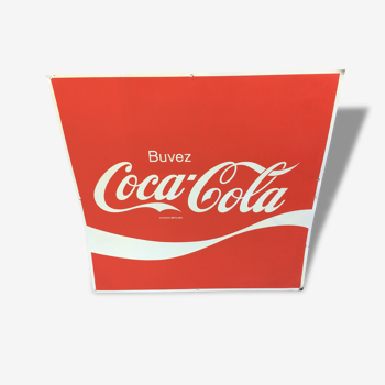 Coca Cola plate, screen printing metal, 60's