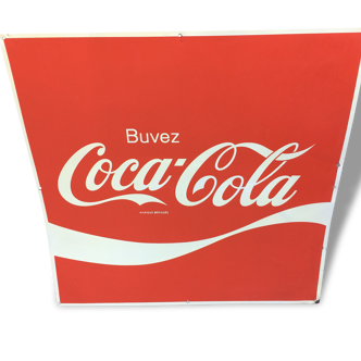 Coca Cola plate, screen printing metal, 60's