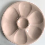 Pink oyster plate Digoin Sarreguemines-Oyster plate french ceramic