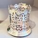 Pair of Silver-Plated Wine Bottle Coasters with Grape Vine Decoration Tableware