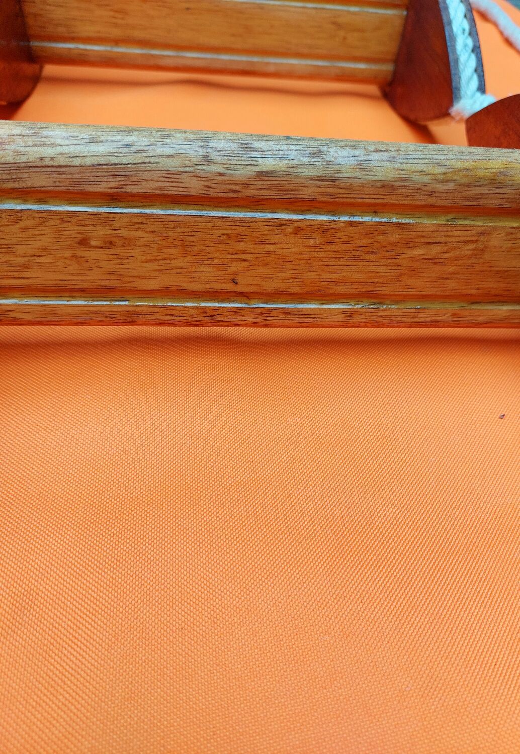 Echelle de bateau vintage bois et cordage