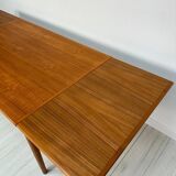1960s Large Vintage Minimalistic Teak Extendable Dining Table
