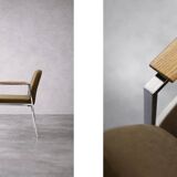 Vintage Mid-Century Modern German Brown Conference Chair from Drabert, 1970