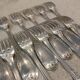 12 silver-plated metal table forks by Ravinet & Cie, Empire 81.