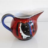 Italian vase with ceramic handle 1960