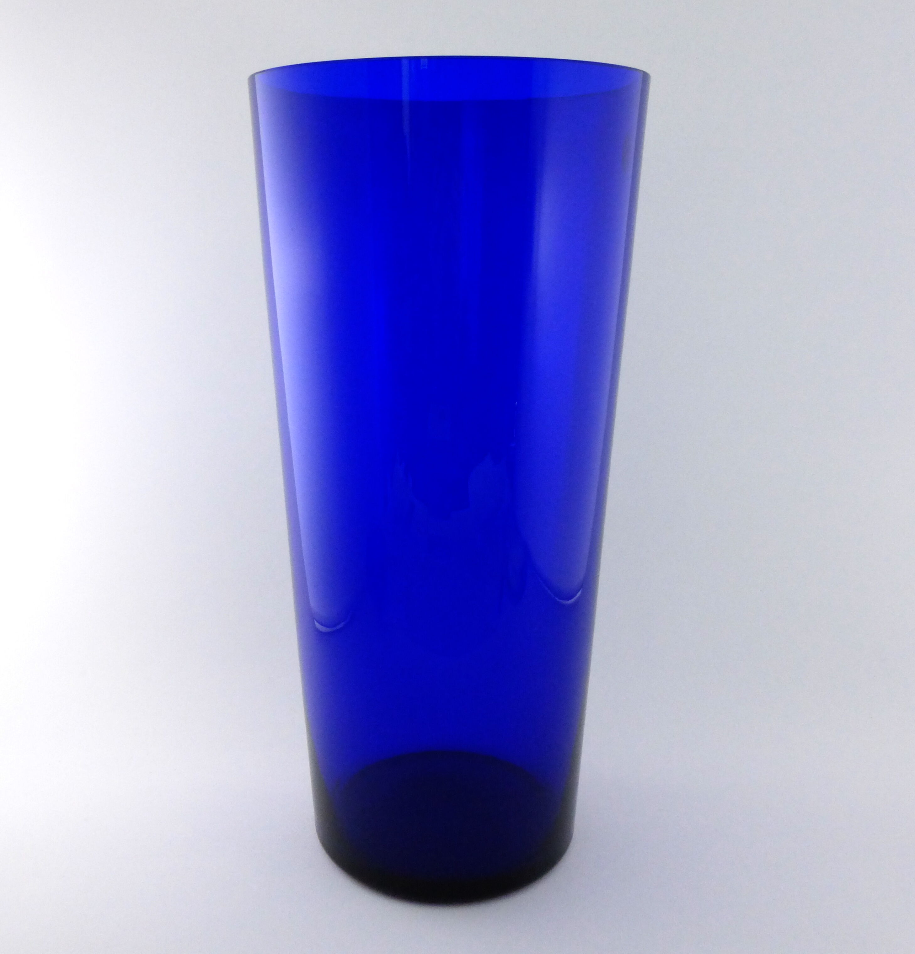 Czech cobalt blue parquet vase 1950-1960
