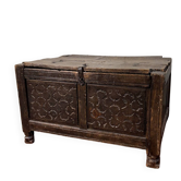 Asia 18th century: carved wooden chest