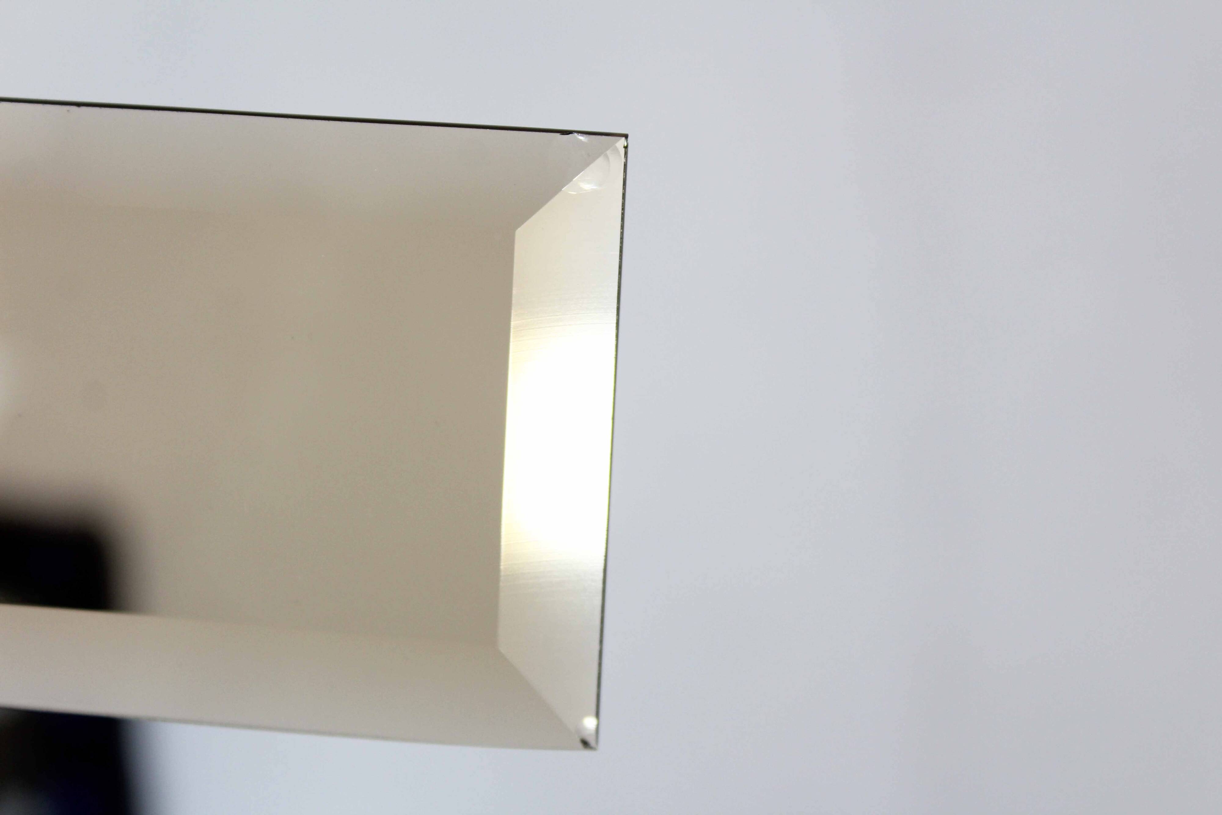 Italian chandelier in brass and beveled glass