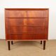 Commode 4 tiroirs en teck, Danemark 1960