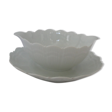 Giraud Limoges white porcelain sauce boat