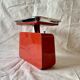 Stube vintage red lacquered metal kitchen scale - force 10