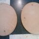 Pair of oval wall mirrors in bakelite 60's