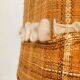 Tripod floor lamp 50s / wool lampshade