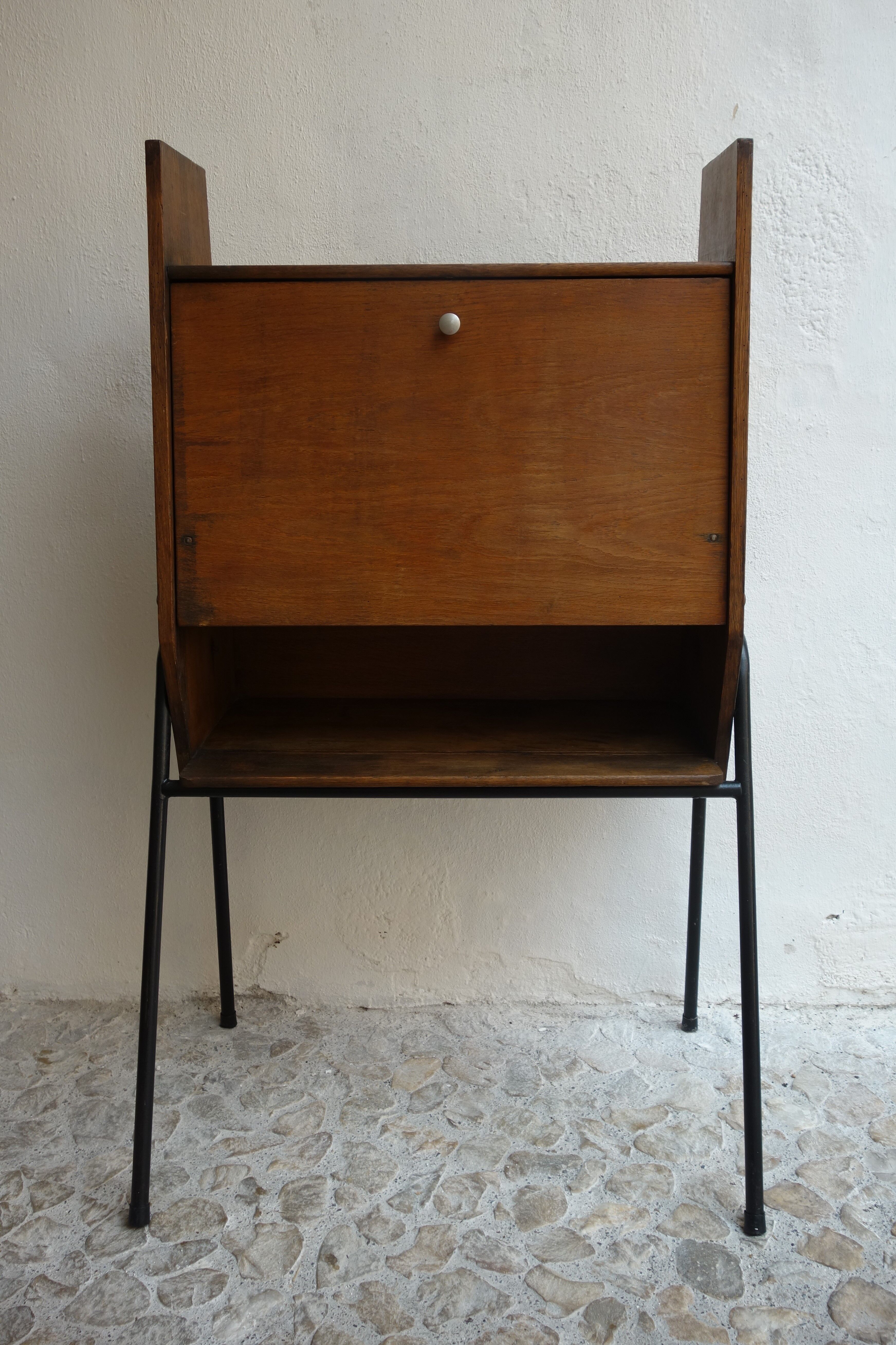 Modernist wooden writing desk of the 50
