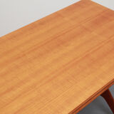 1950s coffeetable in cherrywood, adjustable in height