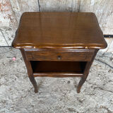 Louis XV Style Nightstand Table Wood Drawer + Vintage Case #D936