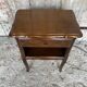 Louis XV Style Nightstand Table Wood Drawer + Vintage Case #D936