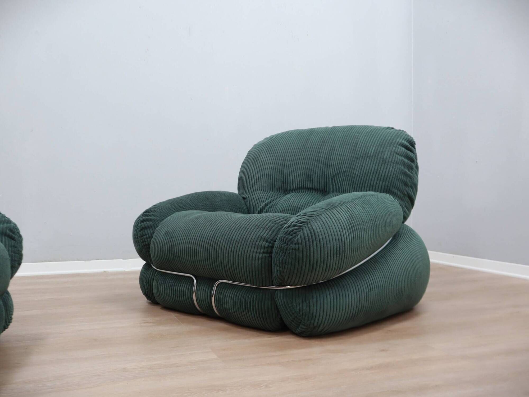 Pair of vintage armchairs by Adriano Piazzesi, Okay Collection 1970