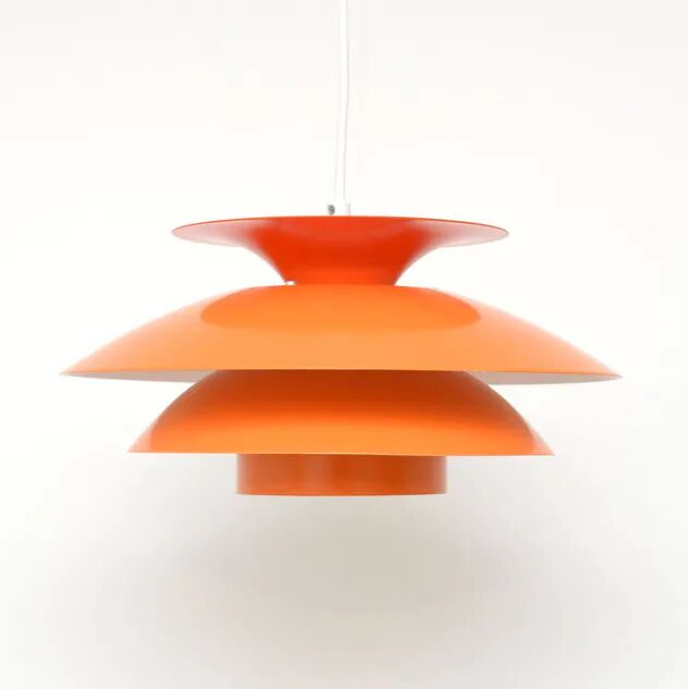 Orange Scandinavian lamp, 1970s