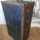 Old cabin trunk, suitcase. height 103cm