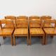 Set of 8 vintage Scandinavian chairs by Ilmari Tapiovaara for Asko in pine