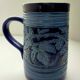 mug in blue Alsace sandstone signed