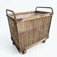 Ancient bakery cart made of rattan.