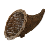 Vintage rattan basket Horn of plenty