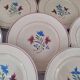 Set of 12 flat plates 30s earthenware K&G Lunéville model Denise