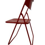 Vintage TED Folding Chair Design by Niels Gammelgaard 1980s Ikea in Red