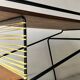 Modernist TV/Hifi table in wood & metal by J. Hitier, French design 1950.