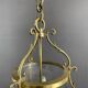 20th century brass and glass lantern pendant light