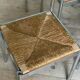4 chaises chrome et paille