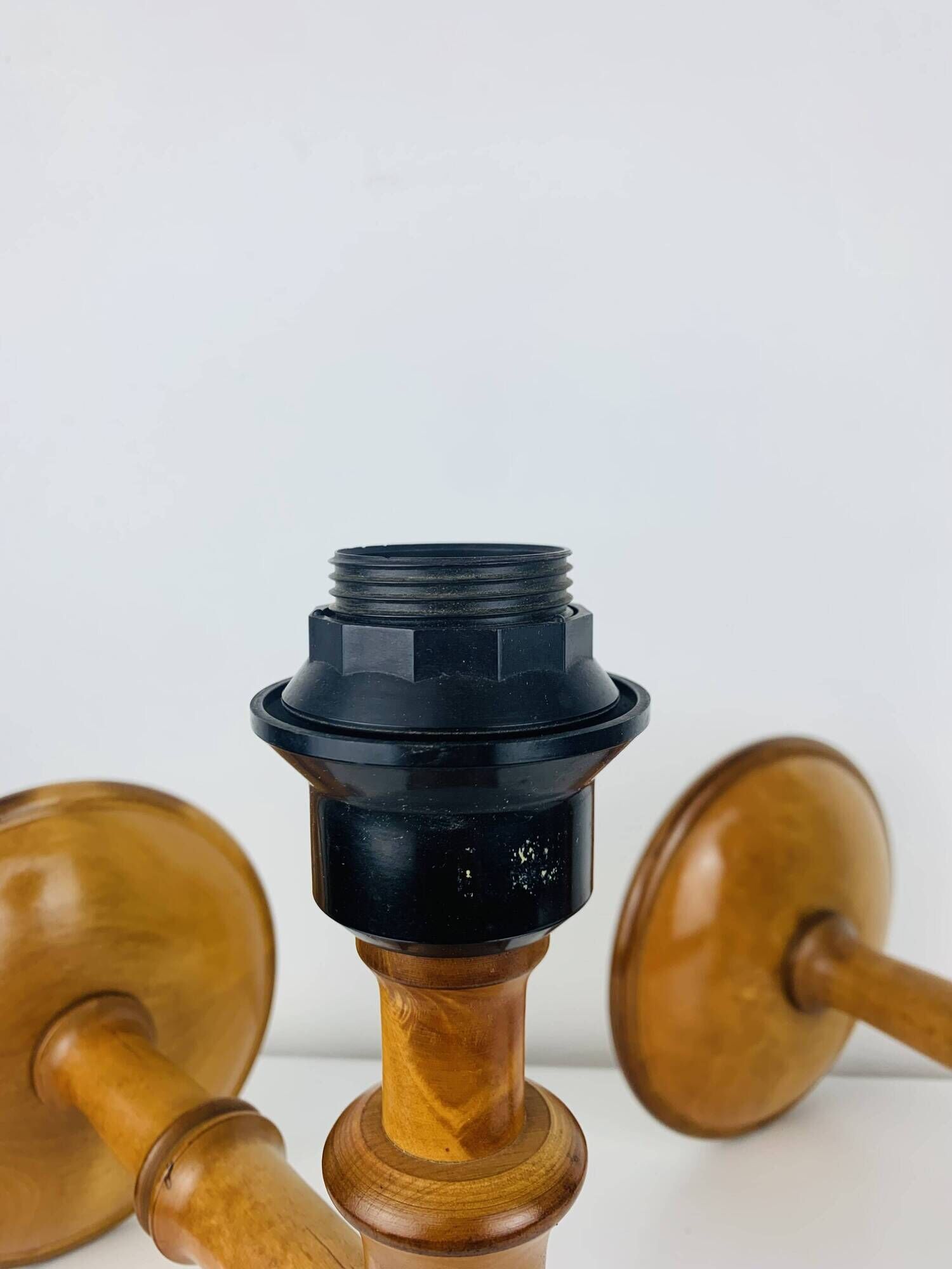 Pair of Aneta Scandinavian wooden wall lights, 1960s