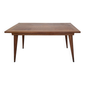 Table en chêne ancienne - pieds compas