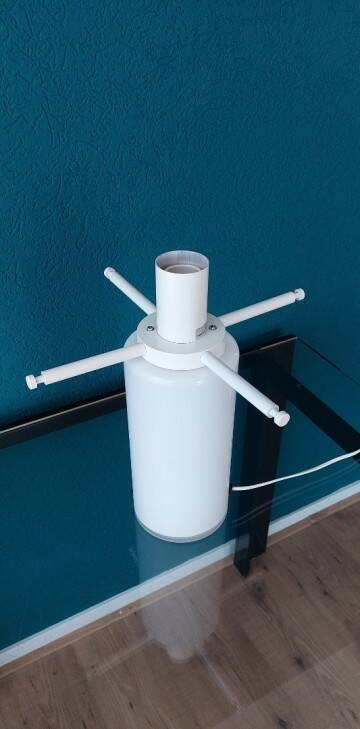 Glass Mushroom Table Lamp by Glashutte Limburg