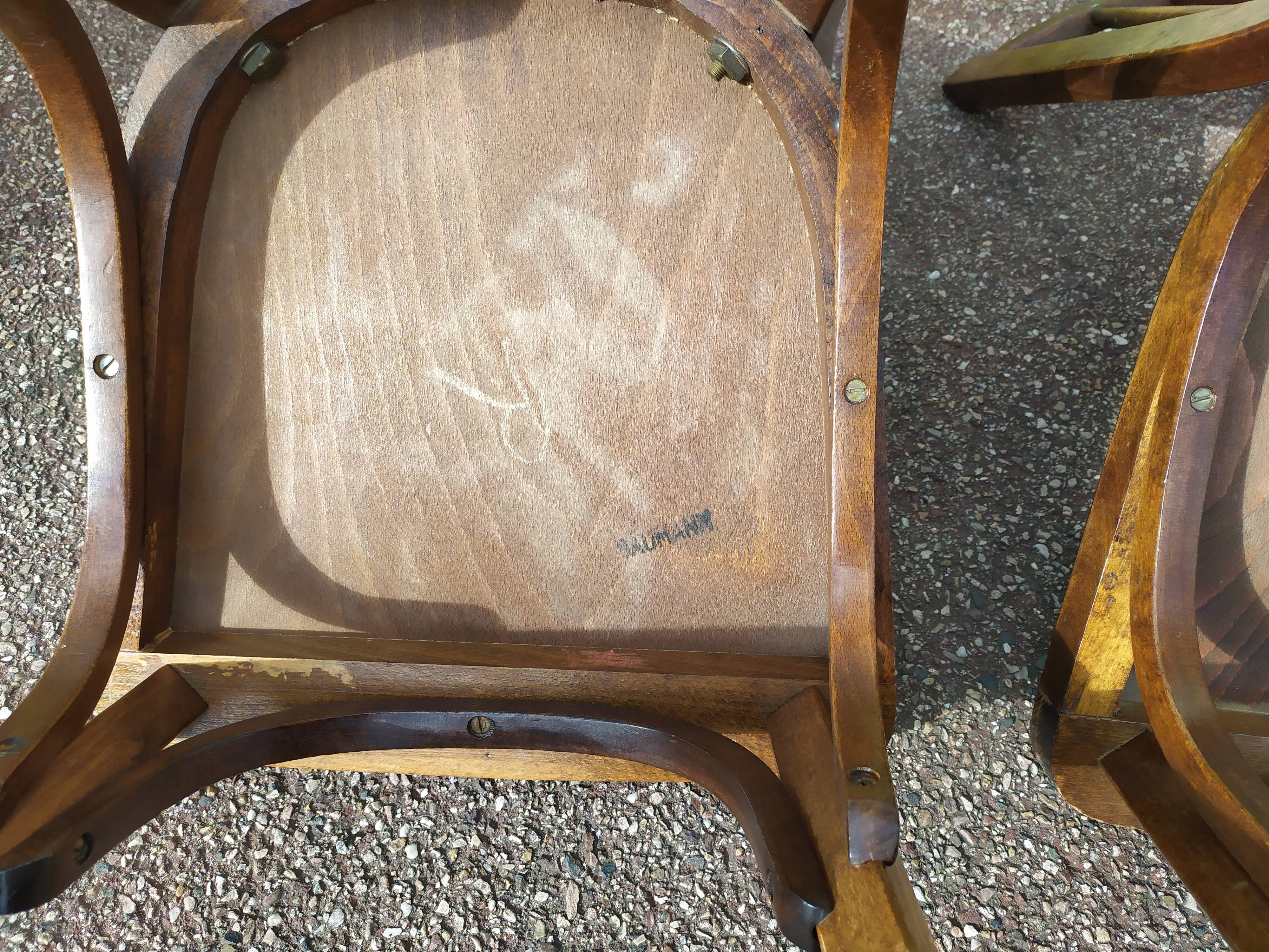 Lot de 4 chaises de bistrot bois Baumann