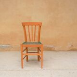 Wooden and rattan countryside canne chair