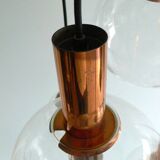 Large Copper & Glass Pendant Lamp from Raak, 1960s