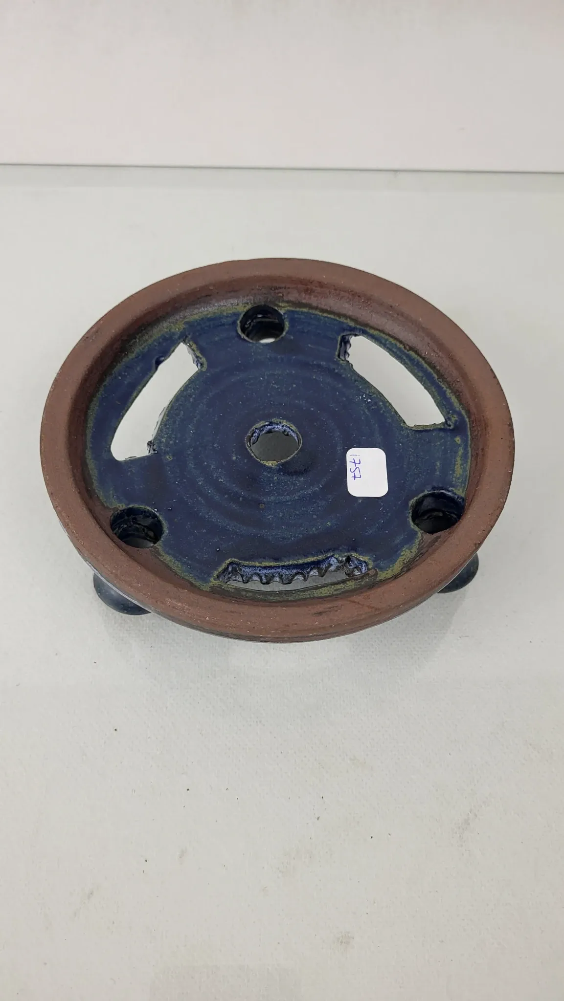 Flower vase in stoneware Pierlot / Ratilly / Puisaye