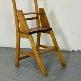 Chaise d'escalier de bibliothèque métamorphique esthétique vintage, années 1930