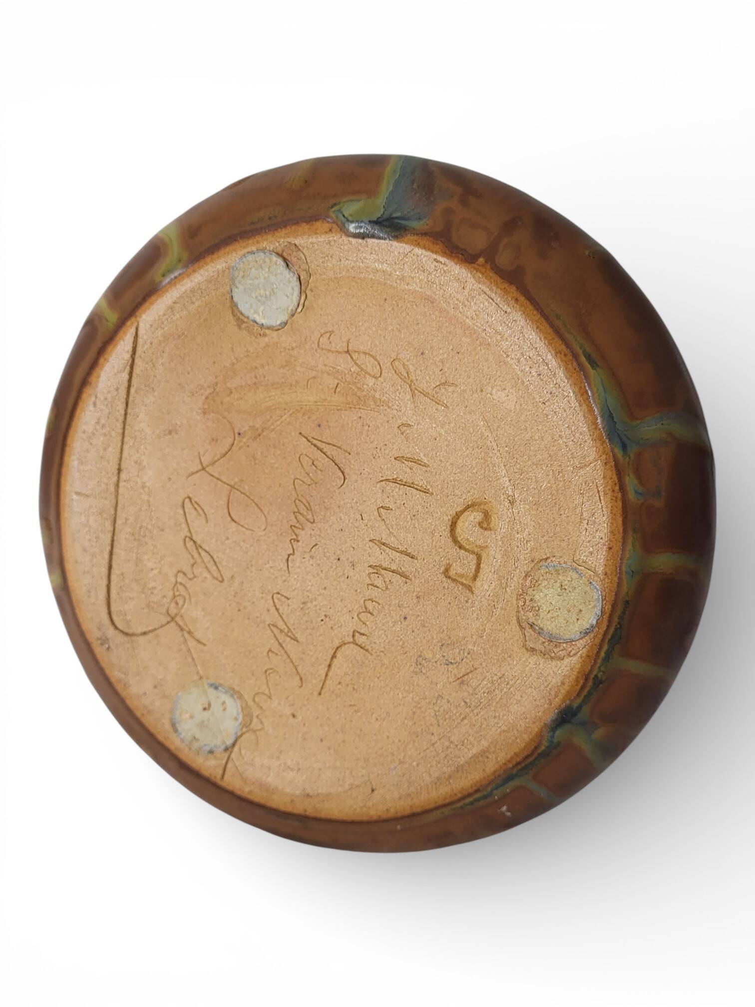 Stoneware vase from Puisaye signed by Alfred Lebret (1871-1955)