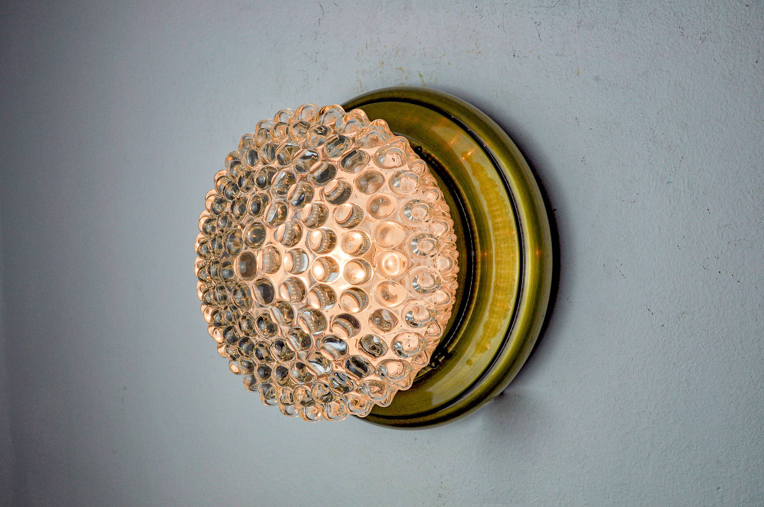 “Bulles” wall lamp for Limburg, blown glass, Germany, 1970s