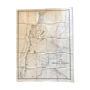 Carte Argentine xixe