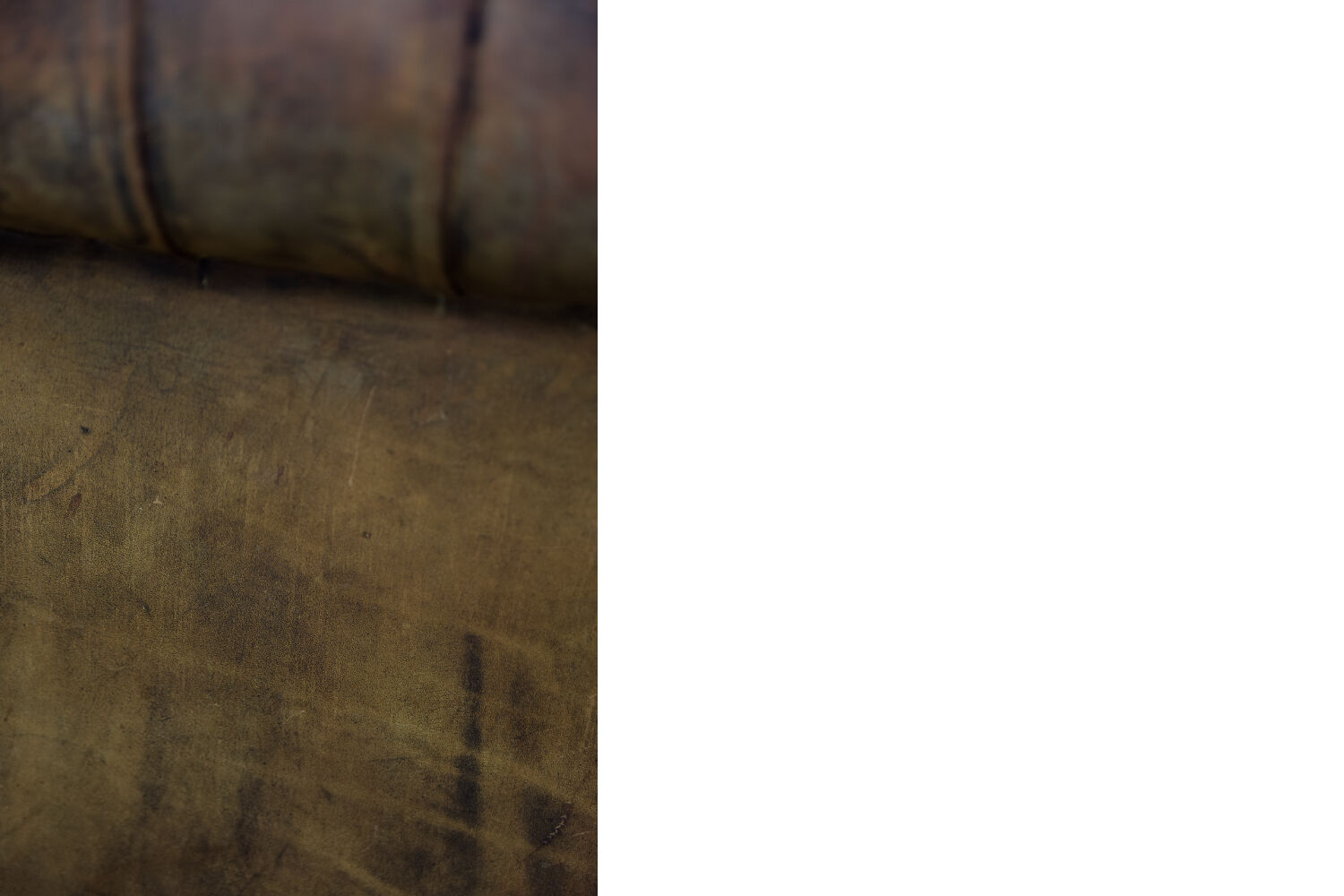 Antique brown leather chesterfield sofa, 1920s